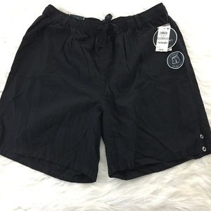 Plus Size Black Stretch Waist Short